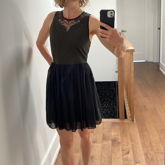 Against Nudity lace tulle pleated skirt dress sleeveless, olive green size S/M/L - Picture 9 of 16